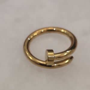 Elegant Gold Nail Ring